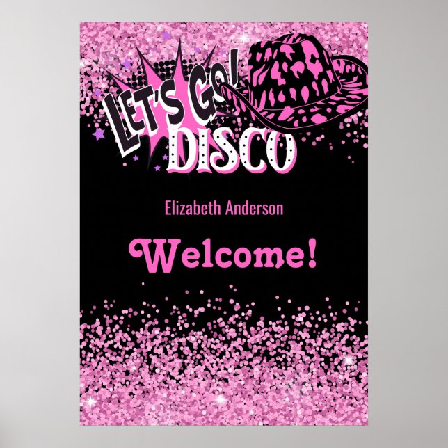 Affiche Cowgirl Disco Bachelorette Lets Go Dernier Ride Ro (Devant)