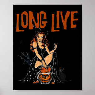Affiche Cowgirl occidentale Halloween Rétro Halloween Sorc