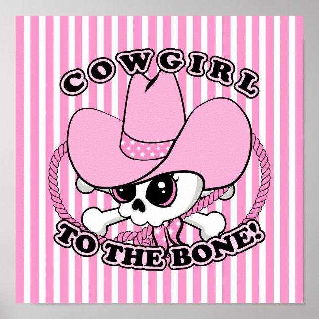 Affiche Cowgirl Skull (Devant)
