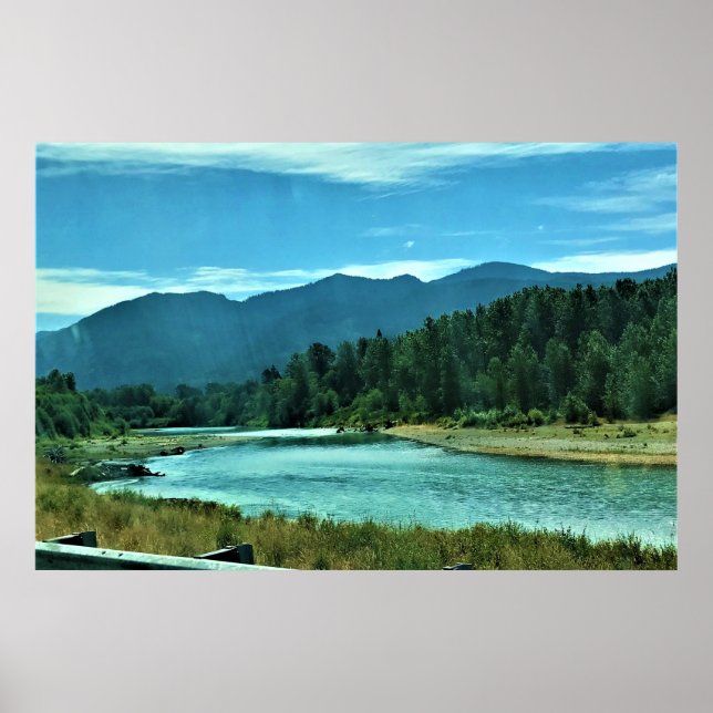 Affiche Cowlitz River, Randle, Washington (Devant)