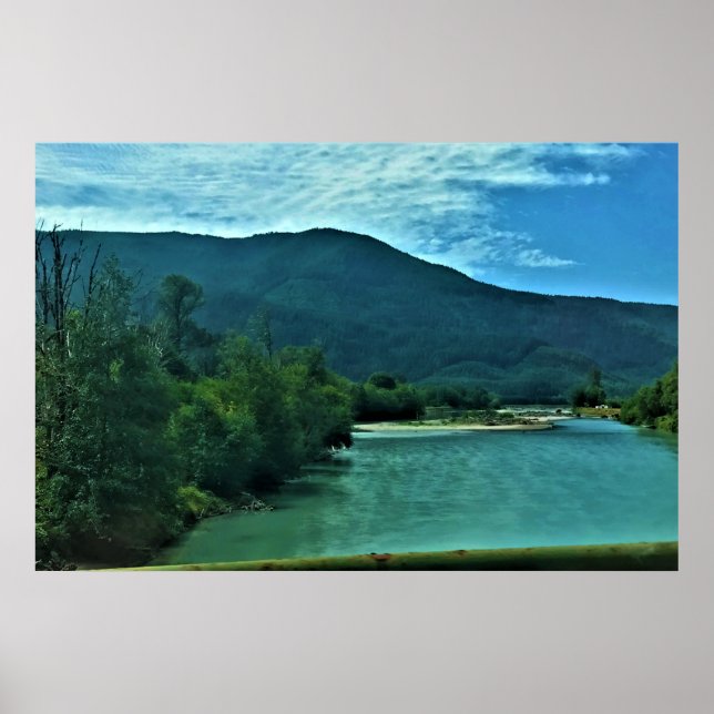 Affiche Cowlitz River, Randle, Washington (Devant)