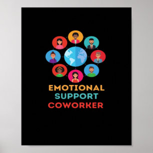 Affiche Coworker D'Aide Émotionnelle Pour La Tendance Du M