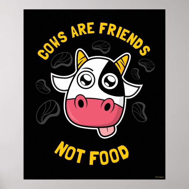 Affiche Cows Are Friends Not Food (Devant)