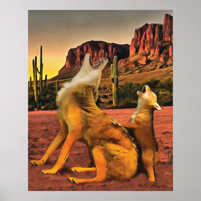 Affiche Coyote "Coyote Howling" (Devant)