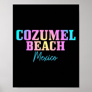 Affiche Cozumel Beach Mexique Vintage Tie Dye Retro Holida