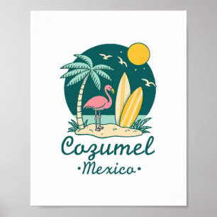Affiche Cozumel Mexique Souvenir Vacances Voyage Hommes Fe