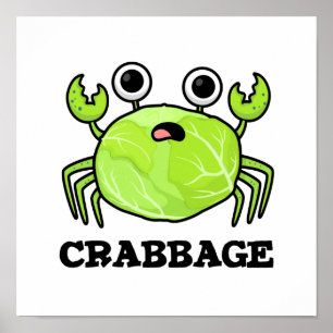 Affiche Crabbage Funky Chou Crabe Pun de crabe