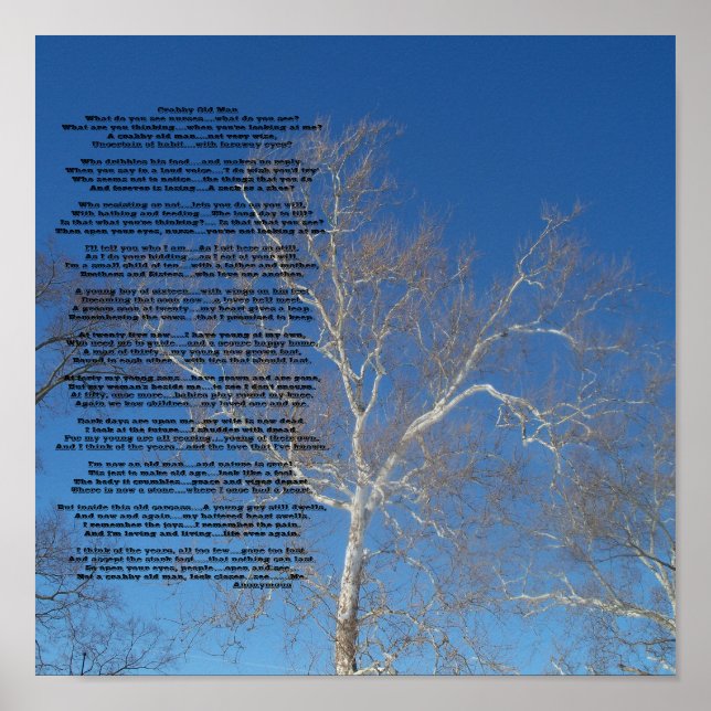 Affiche Crabby Old ManQue voyez-vous nur... - Customisé (Devant)