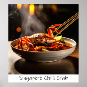 Affiche Crabe chili de Singapour - Imprimer