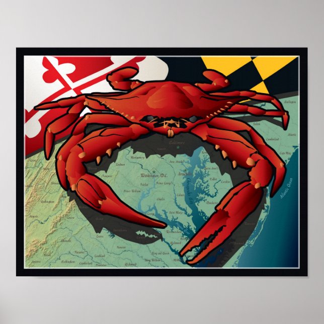 Affiche Crabe citoyen du Maryland (Devant)