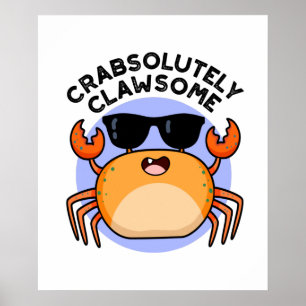 Affiche Crabe Clawsome Funky Crabe Pun