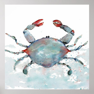 Affiche Crabe d'aquarelle