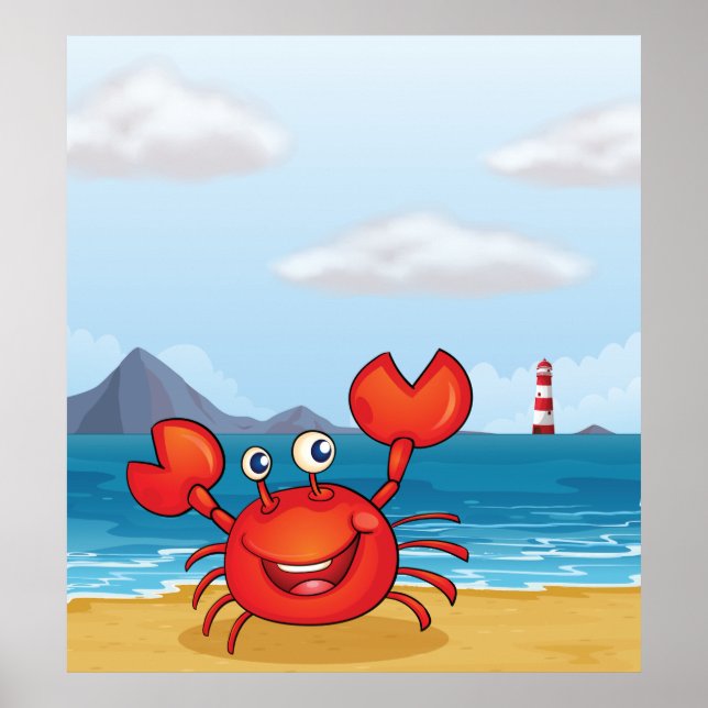 Affiche Crabe En Bord De Mer (Devant)