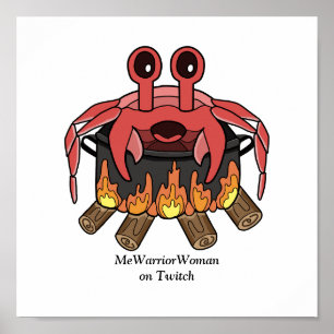 Affiche Crabe en pot, MeWarriorWoman sur Twitch