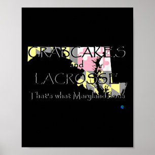 Affiche Crabe Et Lacrosse CEst Ce Que Le Maryland Fait