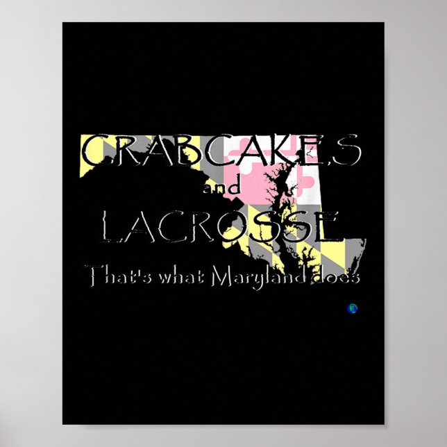 Affiche Crabe Et Lacrosse CEst Ce Que Le Maryland Fait  (Devant)