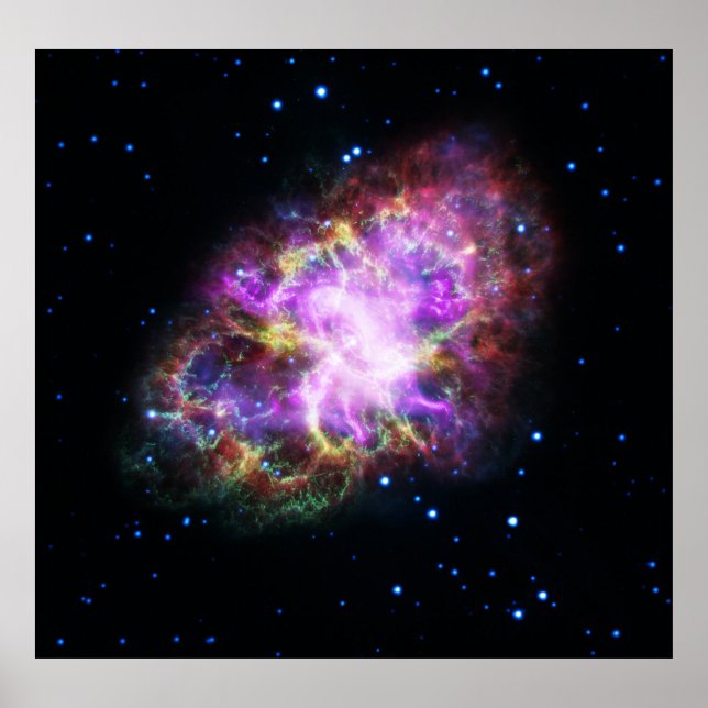 Affiche Crabe Nebula Supernova Remnant Hubble Composite (Devant)
