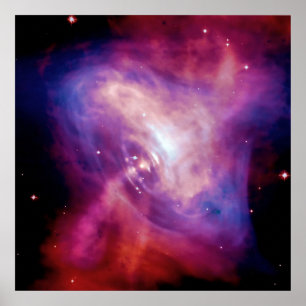 Affiche Crabe Pulsar - Image spatiale de l'étoile Neutron