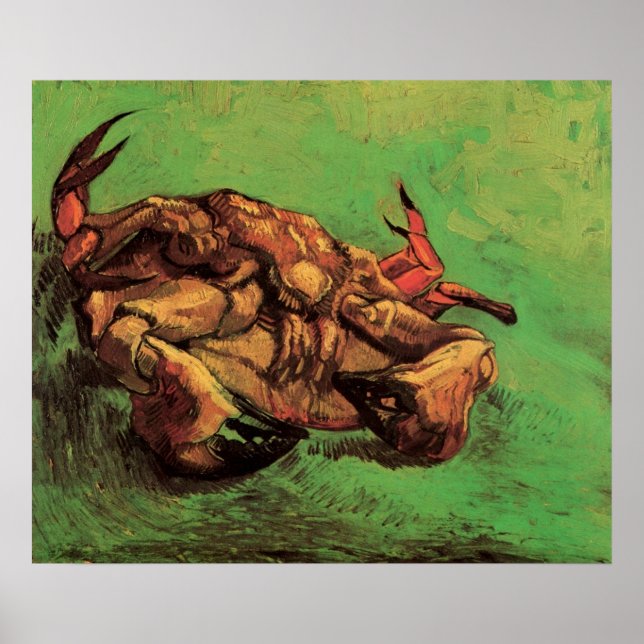 Affiche Crabe sur le Dos par Vincent van Gogh (Devant)