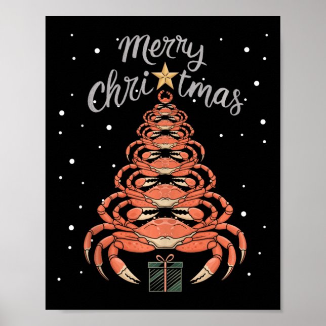 Affiche Crabe Xmas Arbre Crabe Arbre de Noël Débardeur1 (Devant)