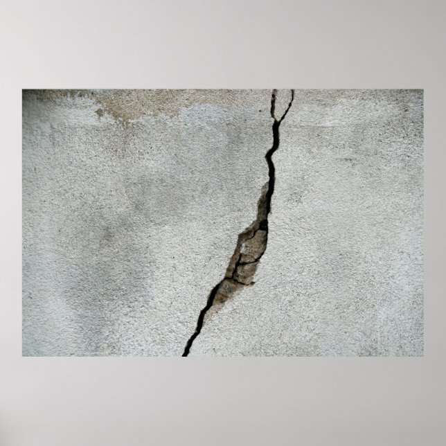 Affiche Crack wall concrete texture stone (Devant)