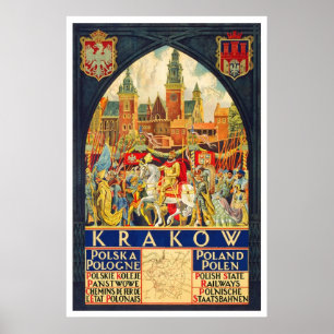 Affiche Cracovie Polska Pologne