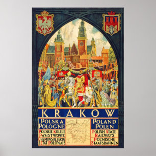 Affiche Cracovie Polska Pologne Polen