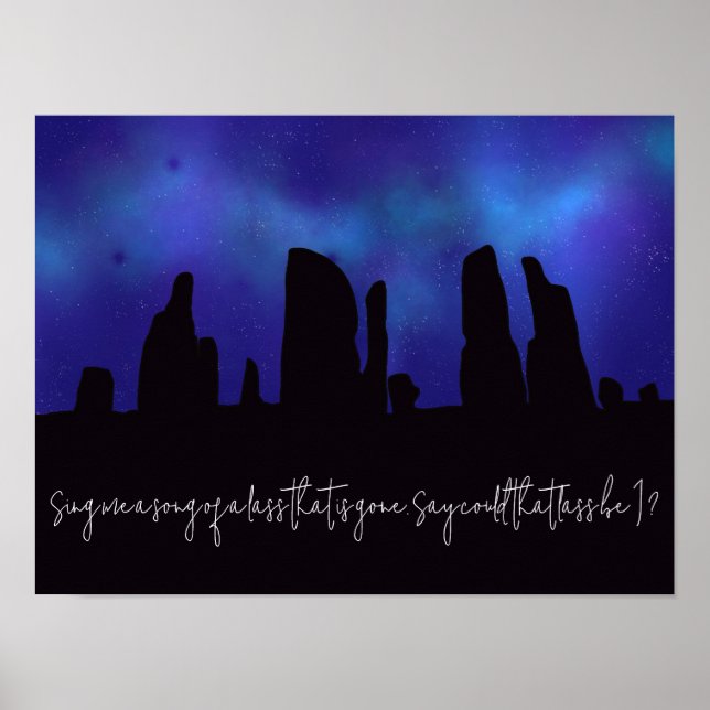 Affiche Craigh Na Dun Skye Boat Song Outlander Inspiré (Devant)