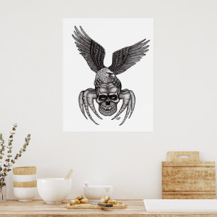 Affiche Crâne à aigle