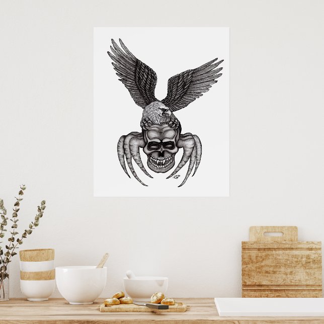 Affiche Crâne à aigle (Cuisine)