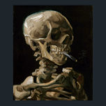 Affiche Crâne avec brûler la cigarette Vincent van Gogh Ar<br><div class="desc">Vincent van Gogh (Néerlandais, 1853 - 1890) Crâne d'un squelette avec cigarette brûlante, 1885-1886, Huile sur toile Sans cadre : 32 cm × 24, 5 cm (13 po × 9, 6 po) Travail précoce de Vincent van Gogh. Ce petit tableau fait partie de la collection permanente du musée Van Gogh...</div>