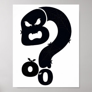 Affiche Crâne Boo Point d'Interrogation 