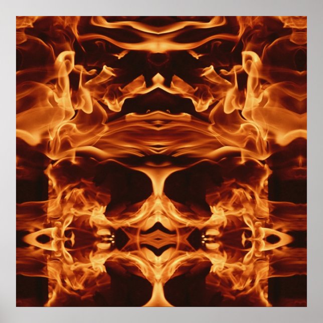 Affiche Crâne brûlant (Devant)