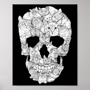 Affiche Crâne de chat - Kitty Skeleton Idée de costume d'H