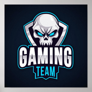 Affiche Crâne de l'équipe de jeu