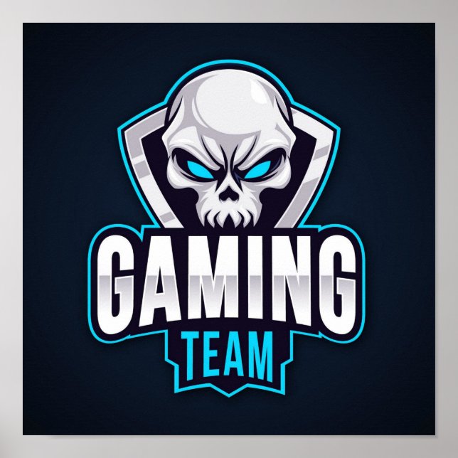 Affiche Crâne de l'équipe de jeu (Devant)