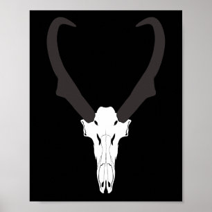 Affiche Crâne de Pronghorn personnalisable