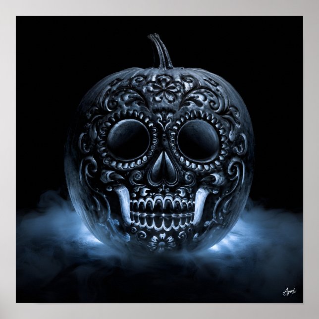 Affiche Crâne de Sucre Brume Citrouille (Devant)