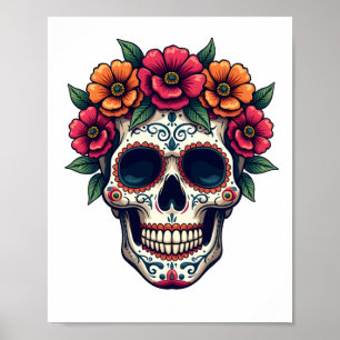 Affiche Crâne de sucre Jour des morts � Dia de los Muertos