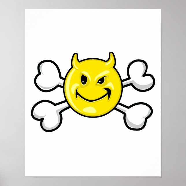 Affiche Crâne et os croisés (Devant)