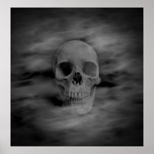 Affiche Crâne fantôme d'Halloween