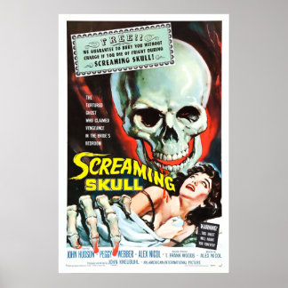 Affiche Crâne - Film d'horreur classique