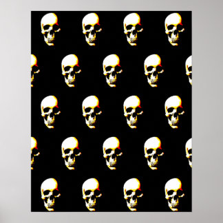 Affiche Crâne - Imaginaire Punk Rock Pop Art
