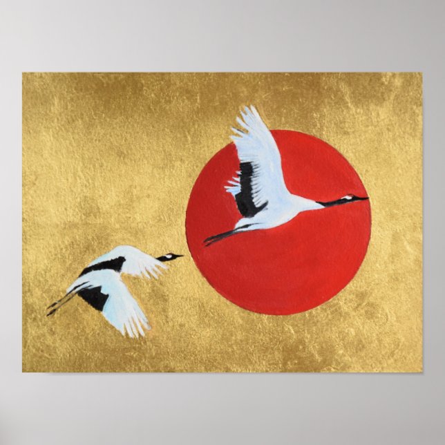 Affiche Crane japonaise (Devant)