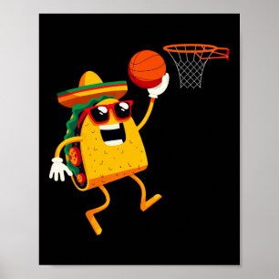 Affiche Crâne jouant au taco pour la célébration de Cinco