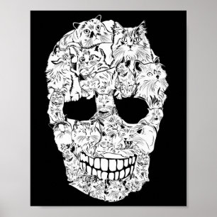 Affiche Crâne Kitty Skeleton Costume d'Halloween Scandale 