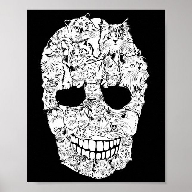 Affiche Crâne Kitty Skeleton Costume d'Halloween Scandale  (Devant)