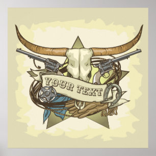 Affiche Crâne personnalisable