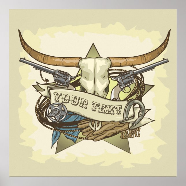 Affiche Crâne personnalisable (Devant)