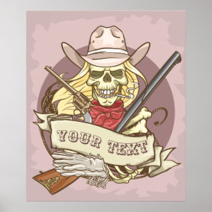 Affiche Crâne personnalisable